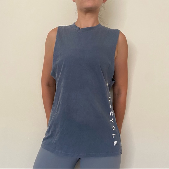 Soulcycle • Graphic Print Muscle Tank in Steel Blue - Picture 2 of 7